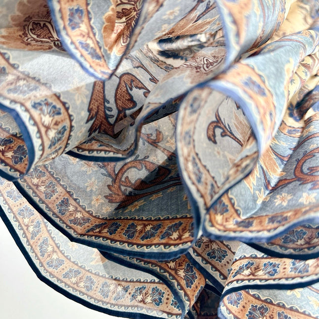 LONG SKIRT PRINTED 25S IN SPUN SILK 266326