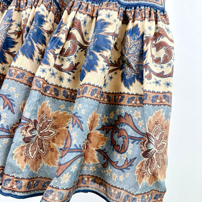 LONG SKIRT PRINTED 25S IN SPUN SILK 266326