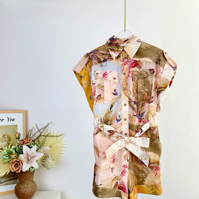 WAIST-TIE JUMPSUIT 266487