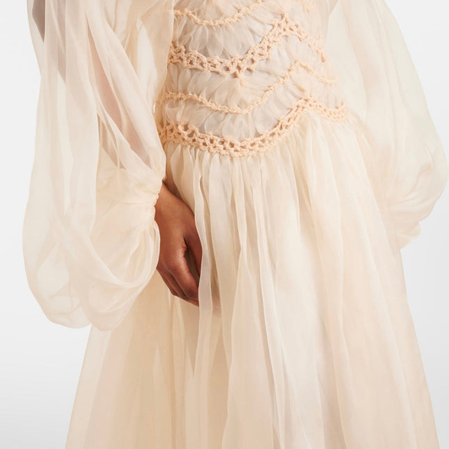 ZIMMERMANN LONG-SLEEVE PUFF-SLEEVE DRESS 270474