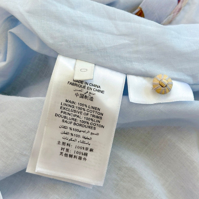 LONG-SLEEVE FLORAL PRINT DRESS