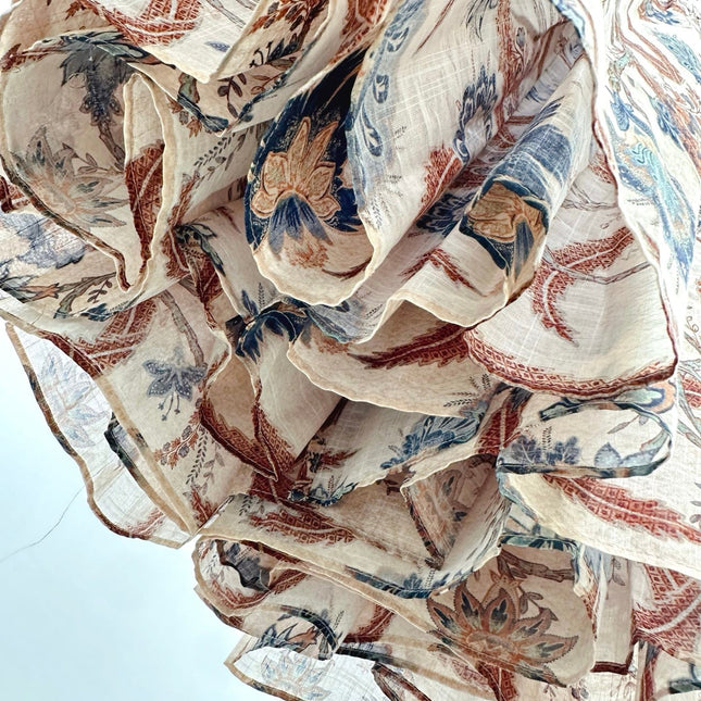 ZIMMERMANN TIERED PLEATED MIDI DRESS 270241