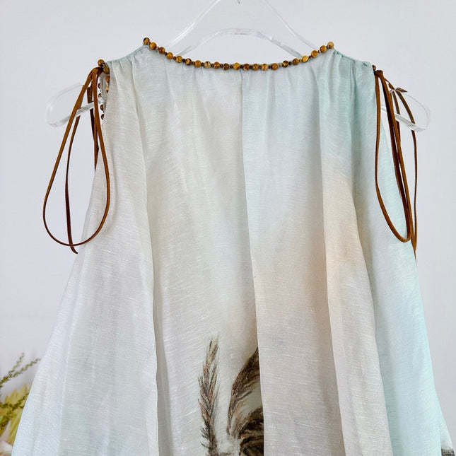 ZIMMERMANN BALANCE DEEP V-NECK MINI DRESS 270315