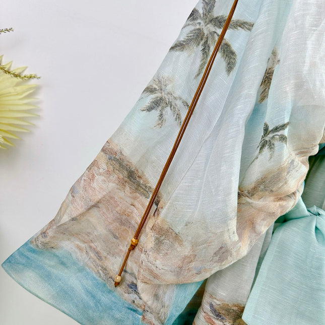 ZIMMERMANN BALANCE DEEP V-NECK MINI DRESS 270315