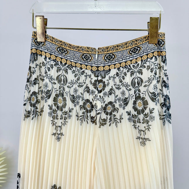 ZIMMERMANN PLEATED FLARED PANTS 270190