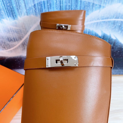 STORY BOOT 7 CM IN BRONZE BROWN LAMBSKIN