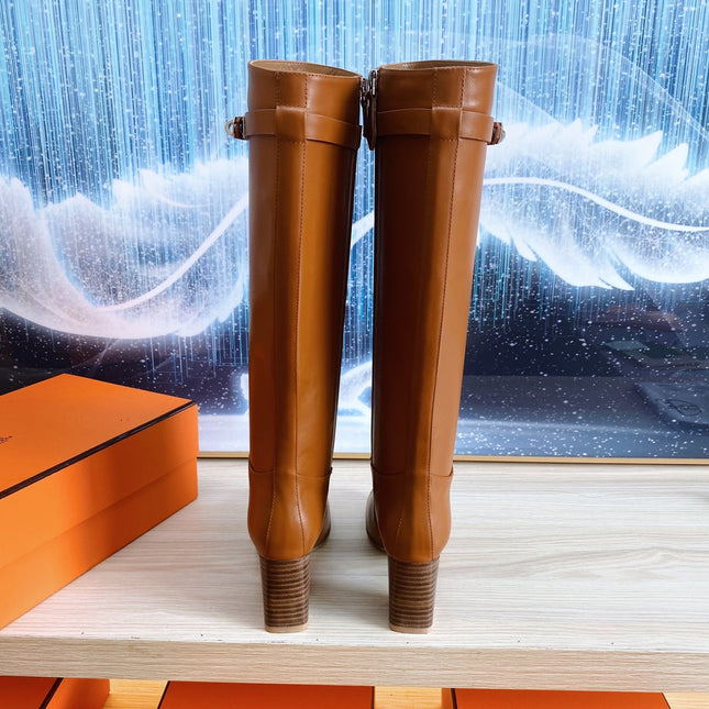 STORY BOOT 7 CM IN BRONZE BROWN LAMBSKIN