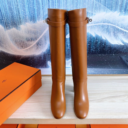 STORY BOOT 7 CM IN BRONZE BROWN LAMBSKIN