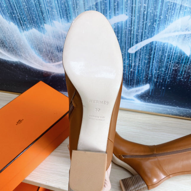 STORY BOOT 7 CM IN BRONZE BROWN LAMBSKIN