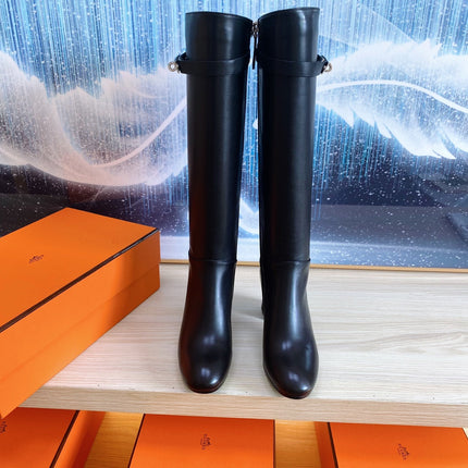 STORY BOOT 7 CM IN BLACK LAMBSKIN