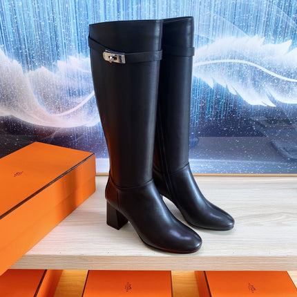 STORY BOOT 7 CM IN BLACK LAMBSKIN