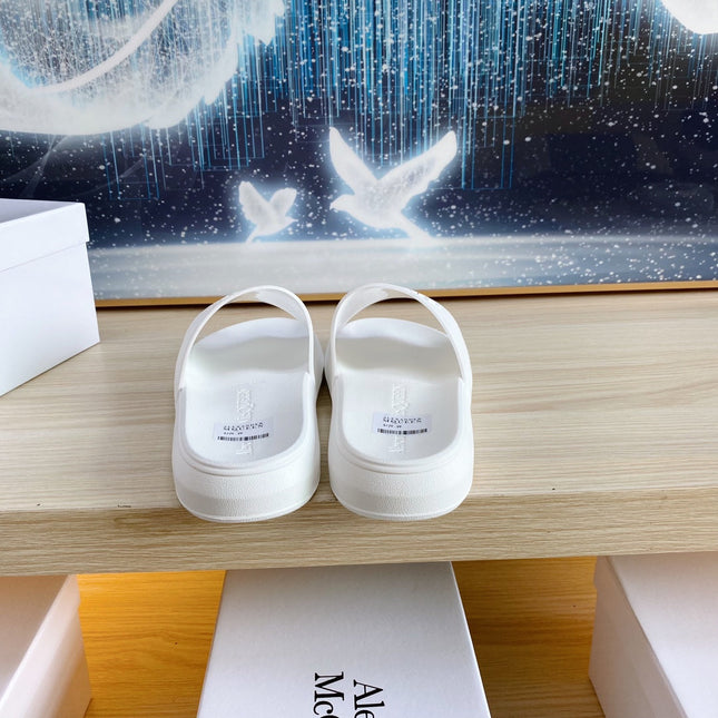 SLIDES SANDAL IN WHITE TPU WITH EMBOSSED LOGO