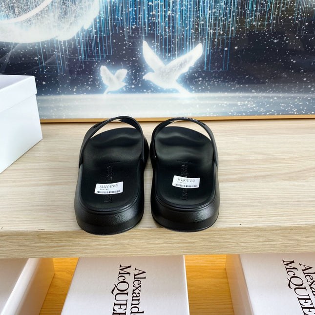 SLIDES SANDAL IN BLACK TPU WITH 3D SKULL PRINT STRAP