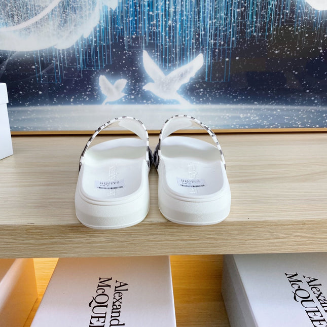 SLIDES SANDAL IN WHITE TPU GRAPHIC STRAP