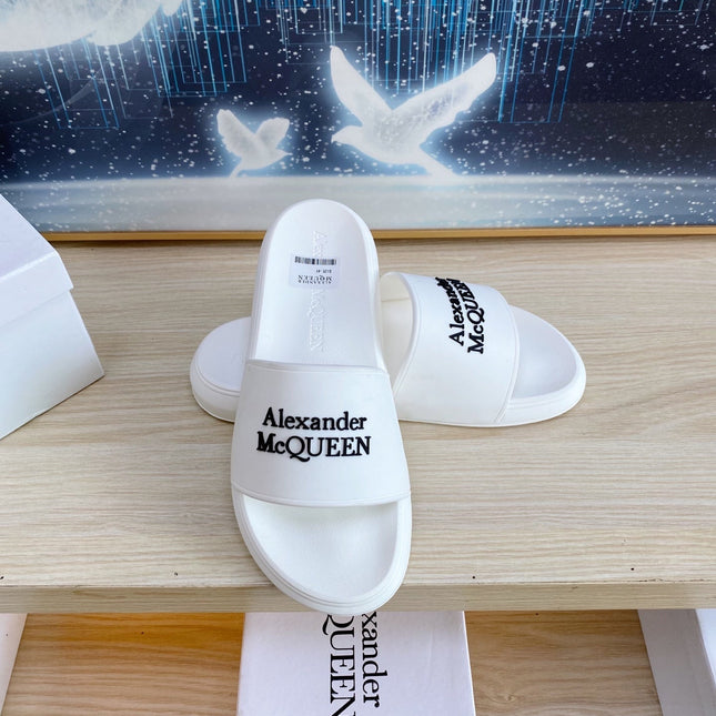 SLIDES SANDAL IN WHITE TPU SINGLE STRAP LOGO