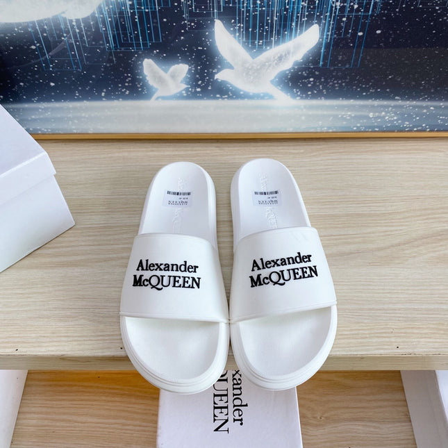 SLIDES SANDAL IN WHITE TPU SINGLE STRAP LOGO