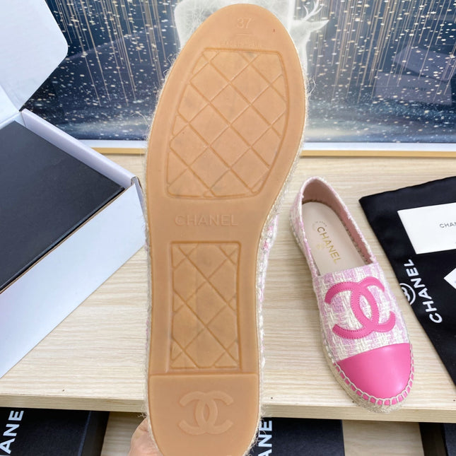 CC ESPADRILLES PLATFORM IN PINK TWEED