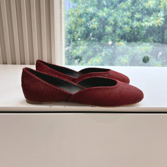 SL GEMMA BALLET FLAT GARNET FUR
