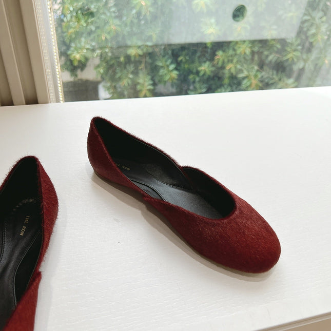 SL GEMMA BALLET FLAT GARNET FUR