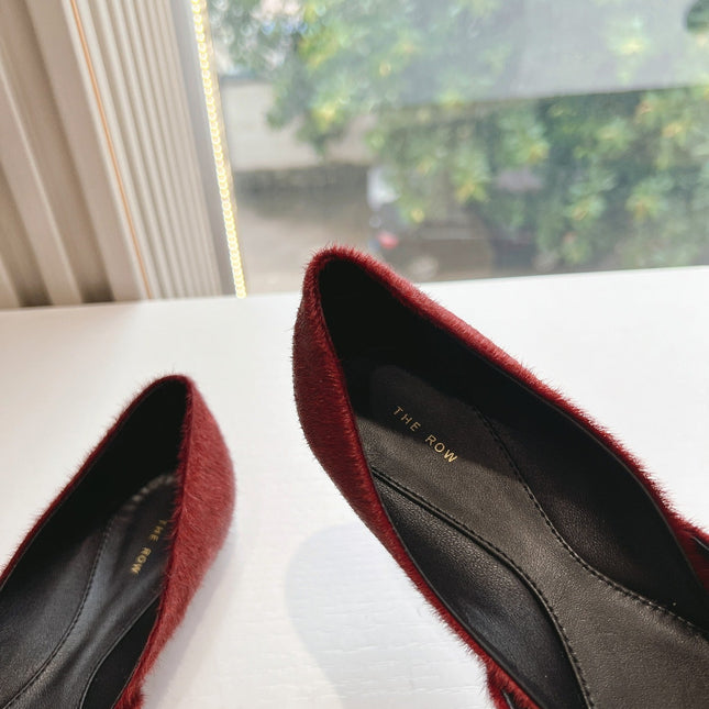 SL GEMMA BALLET FLAT GARNET FUR