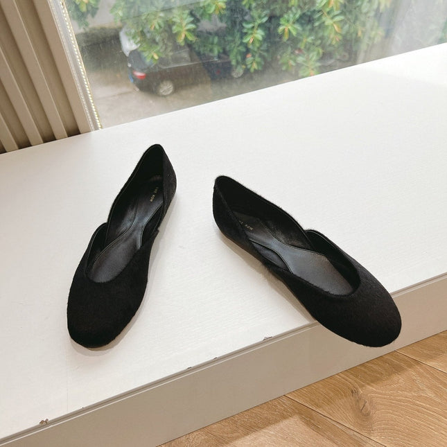 SL GEMMA BALLET FLAT BLACK FUR
