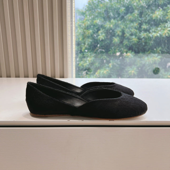 SL GEMMA BALLET FLAT BLACK FUR
