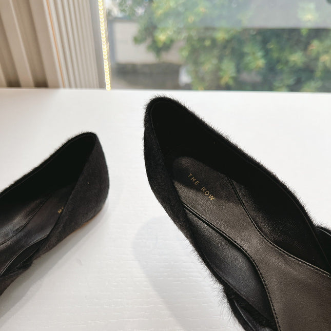SL GEMMA BALLET FLAT BLACK FUR