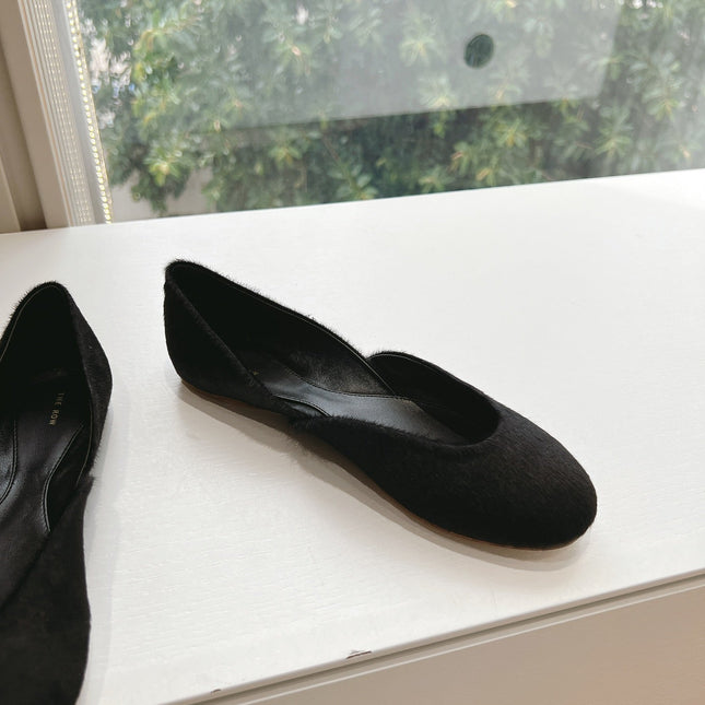 SL GEMMA BALLET FLAT BLACK FUR