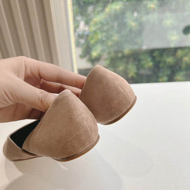 SL GEMMA BALLET FLAT TAN SUEDE