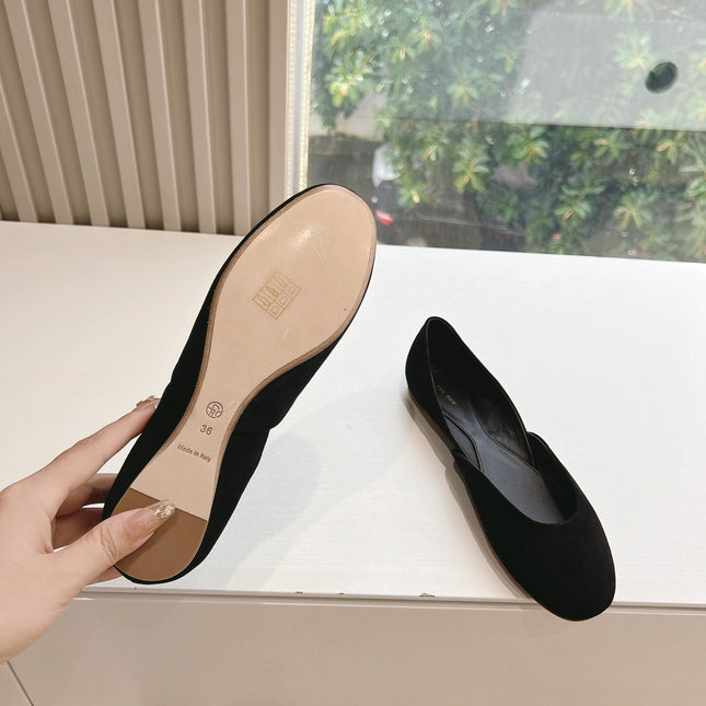 SL GEMMA BALLET FLAT BLACK SUEDE