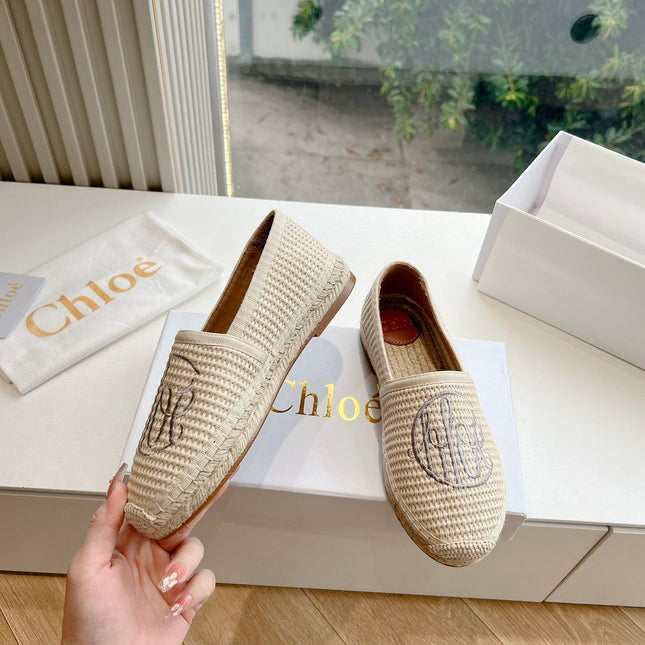WOVEN LOAFER IN BEIGE RAFFIA