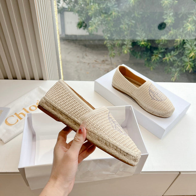 WOVEN LOAFER IN BEIGE RAFFIA
