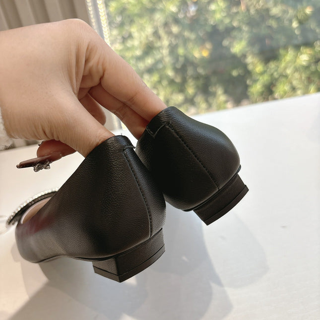 BELLE VIVIER BALLERINAS IN BLACK SMOOTH LAMBSKIN