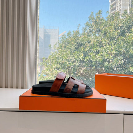 CHYPRE SANDAL IN PECAN BROWN LIZARD SKIN