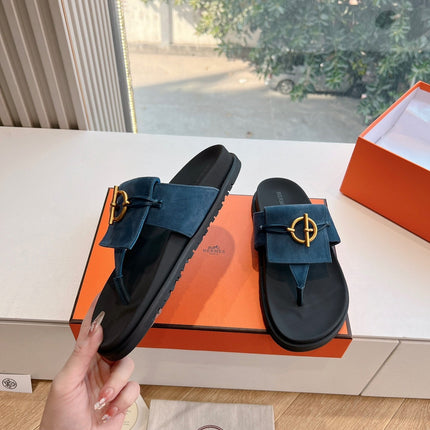 JOYCE SANDAL IN NAVY BLUE SUEDE