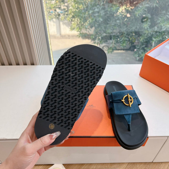 JOYCE SANDAL IN NAVY BLUE SUEDE