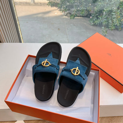 JOYCE SANDAL IN NAVY BLUE SUEDE