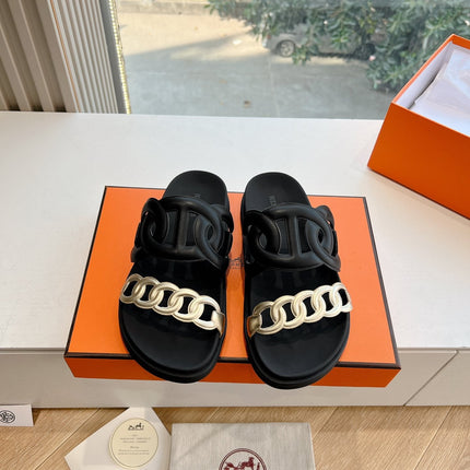 EXTRA SANDAL IN BLACK MIX SILVER CALFSKIN