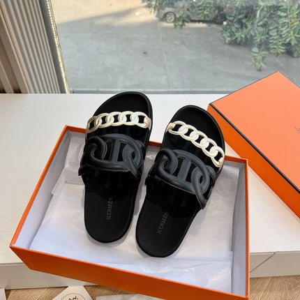 EXTRA SANDAL IN BLACK MIX SILVER CALFSKIN