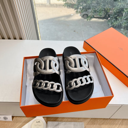 EXTRA SANDAL IN SILVER CALFSKIN