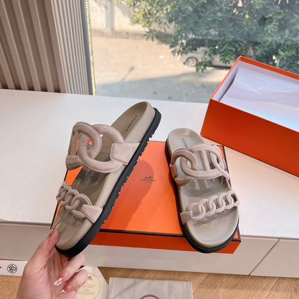 EXTRA SANDAL IN NUDE BEIGE CALFSKIN