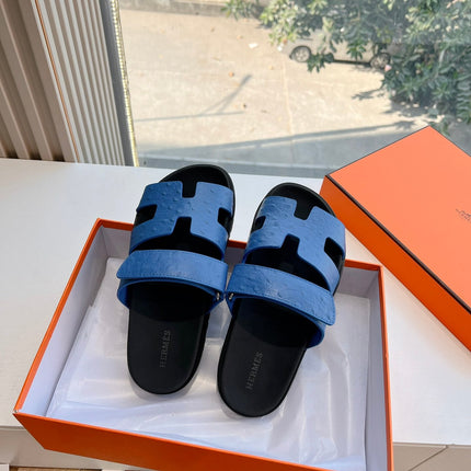 CHYPRE SANDAL IN COBALT BLUE GRAINED CALFSKIN