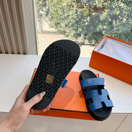 CHYPRE SANDAL IN COBALT BLUE GRAINED CALFSKIN