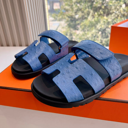 CHYPRE SANDAL IN COBALT BLUE GRAINED CALFSKIN