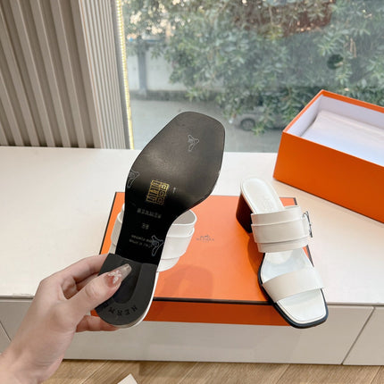 KUTE 60 SANDAL IN WHITE CALFSKIN