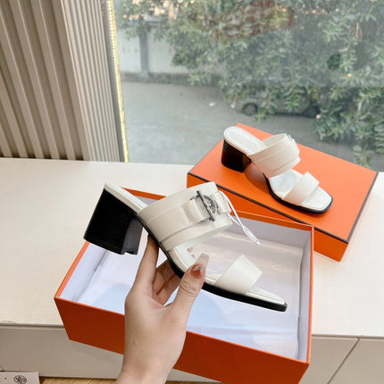 KUTE 60 SANDAL IN WHITE CALFSKIN