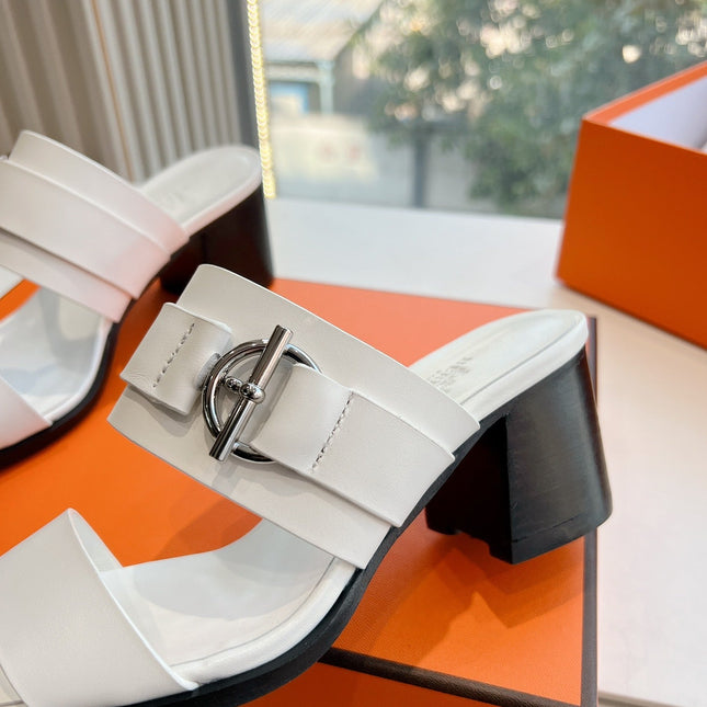 KUTE 60 SANDAL IN WHITE CALFSKIN