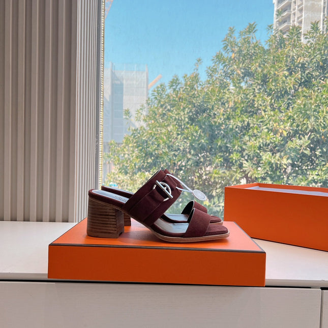 KUTE 60 SANDAL IN CHESTNUT BROWN SUEDE