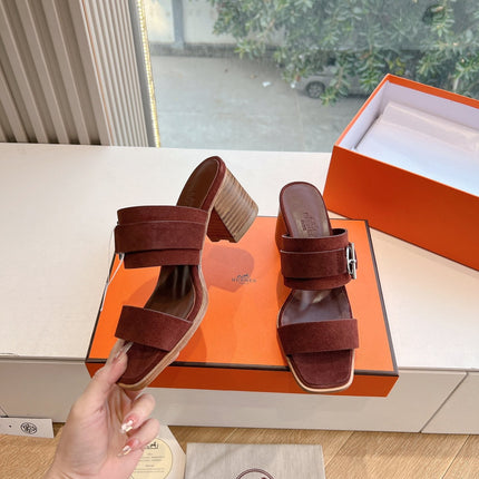 KUTE 60 SANDAL IN CHESTNUT BROWN SUEDE