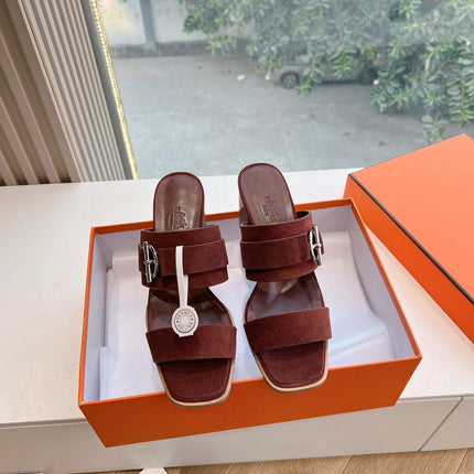 KUTE 60 SANDAL IN CHESTNUT BROWN SUEDE